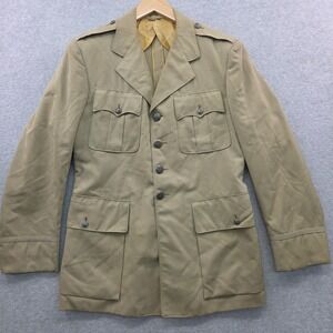 Korea War Era USAF 1949 MILITARY Service Jacket Mens Khaki American Labor Union